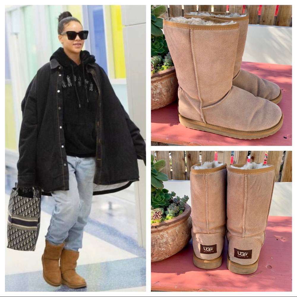 Uggs Classic Tall sz 8 chestnut suede shearling - Picture 2 of 12